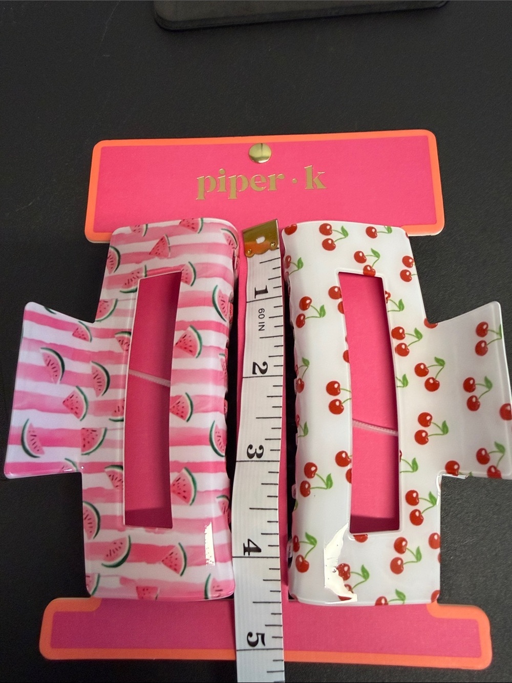 Piper K | Watermelon & Cherry Hair Clip Set 🍒🍉 - Picture 5 of 5